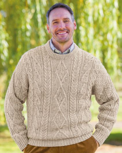 Mens aran clearance sweater pattern